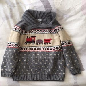 Janie and Jack Holiday Train Sweater